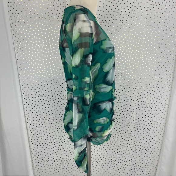 DKNY Mesh Abstract Long Sleeve Top - Picture 5 of 12